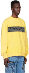 We11done Yellow Cotton Sweatshirt