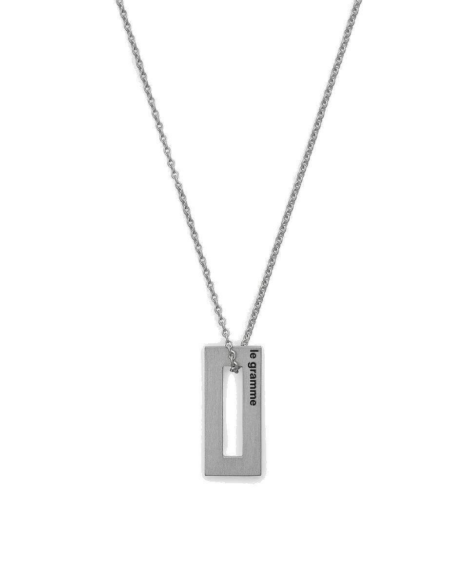 Photo: Le Gramme 1.5g Polished And Brushed Sterling Silver Necklace Silver - Mens - Jewellery