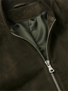 Mr P. - Suede Bomber Jacket - Green