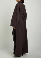 Alaïa Ruffle Poplin Jumpsuit Aubergine