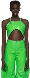 Sia Arnika SSENSE Exclusive Green Padded Halter Tank Top