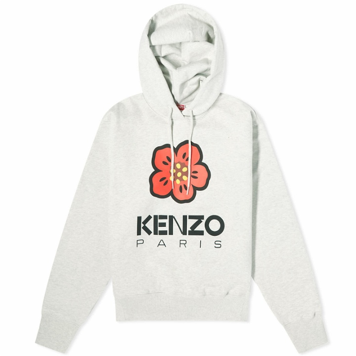 Photo: Kenzo Women's Flower Logo Classic Hoodie in Pale Grey