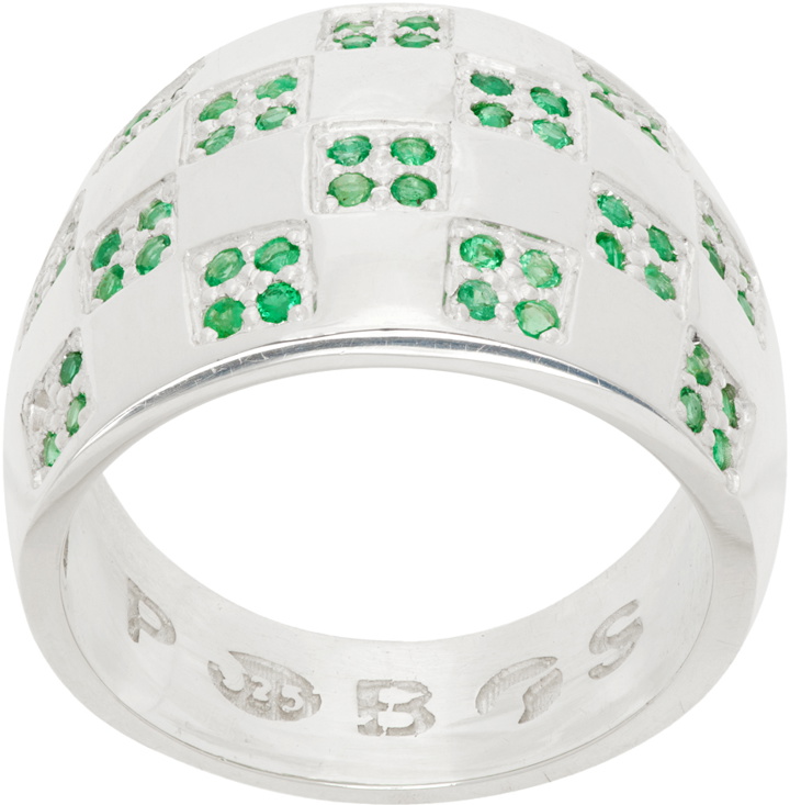 Photo: Pearls Before Swine Silver & Green Quoth Ring