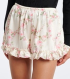 Simone Rocha Floral ruffled shorts