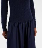 Polo Ralph Lauren Cotton and wool-blend maxi dress