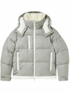 Moncler - Tarentaise Quilted Virgin Wool-Flannel Hooded Down Jacket - Gray