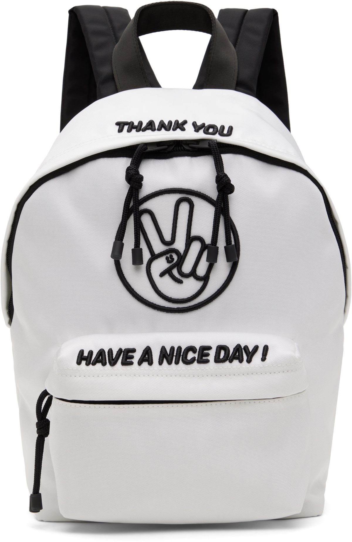 VETEMENTS Kids White 'Have A Nice Day' Backpack