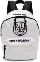 VETEMENTS Kids White 'Have A Nice Day' Backpack