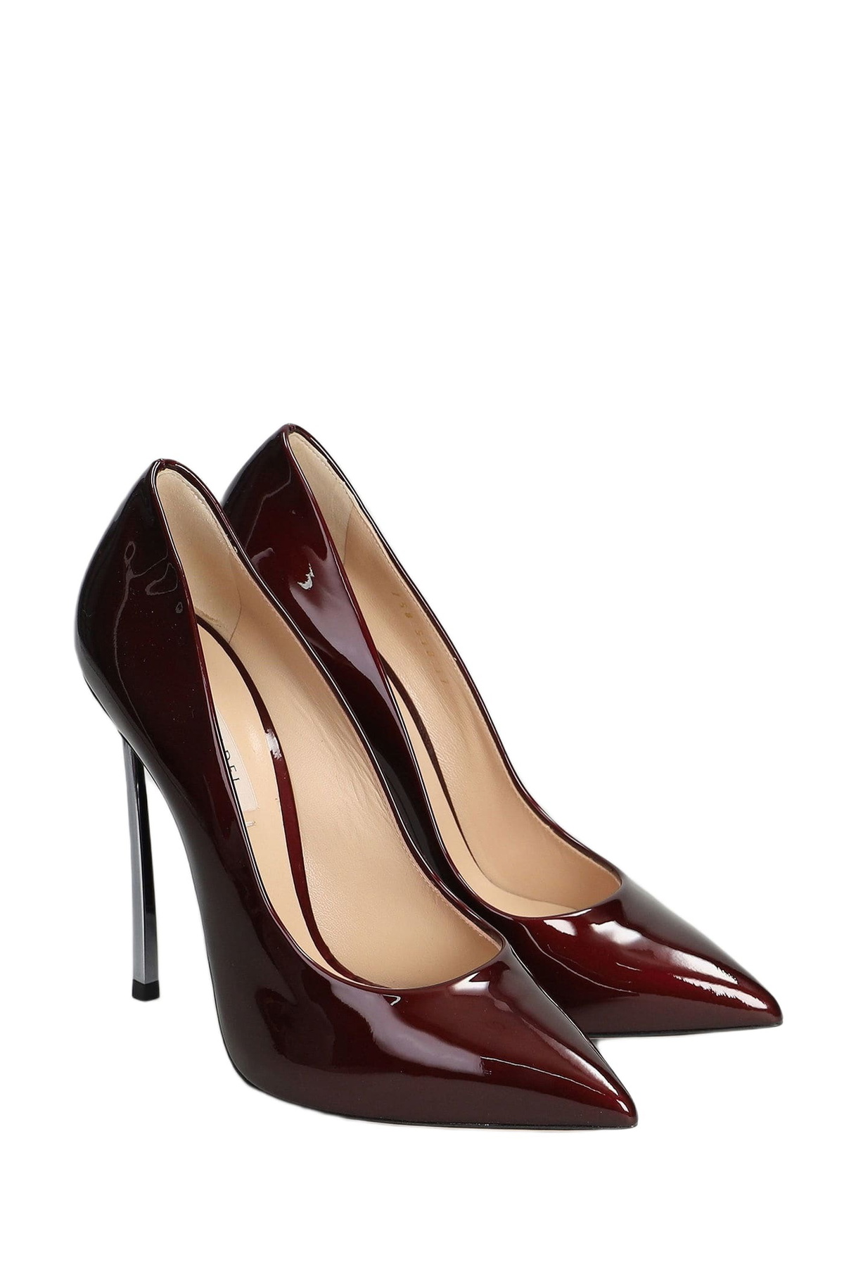 Casadei Blade Pumps In Bordeaux Patent Leather