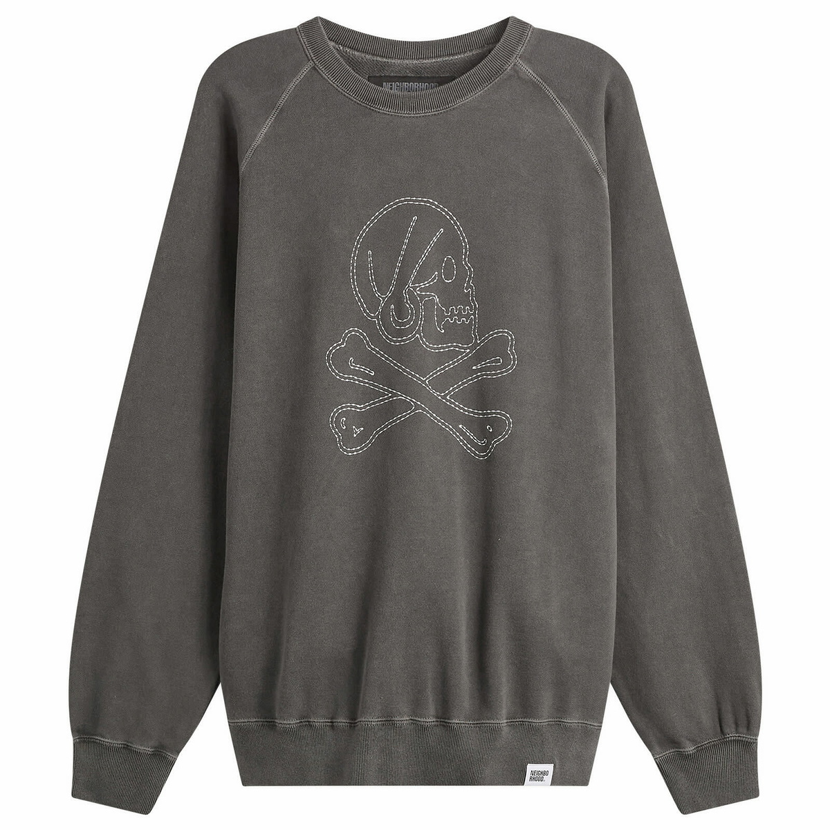 Neighborhood Men's Pigment Dyed Sweat Shirt in Black Neighborhood