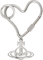 Vivienne Westwood Silver Logo Heart Keychain