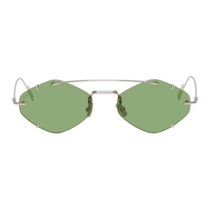Photo: Dior Homme Silver and Green DiorInclusion Sunglasses