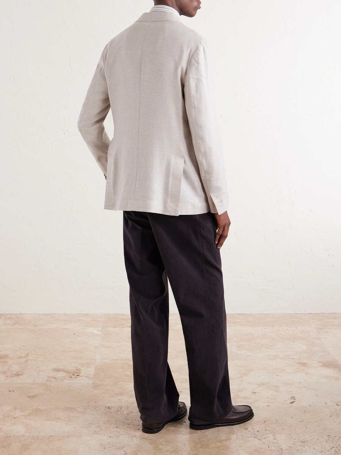 Eleventy - Stretch Linen, Wool and Silk-Blend Suit Jacket - Neutrals