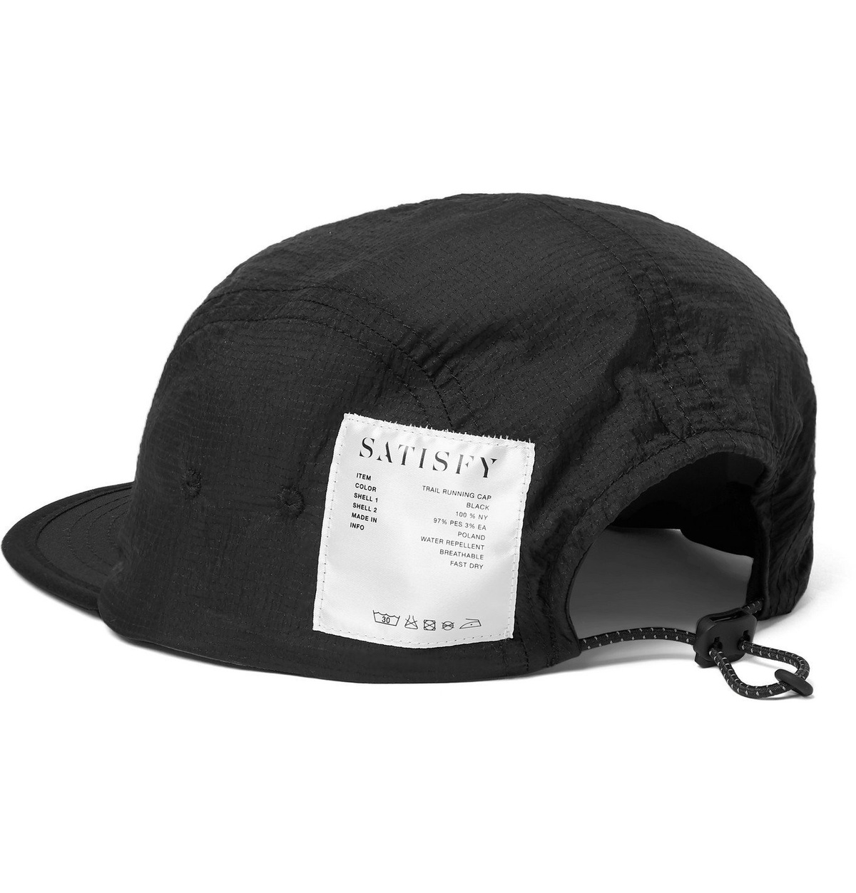 Satisfy - Shell and Ripstop Trail Running Cap - Black Satisfy