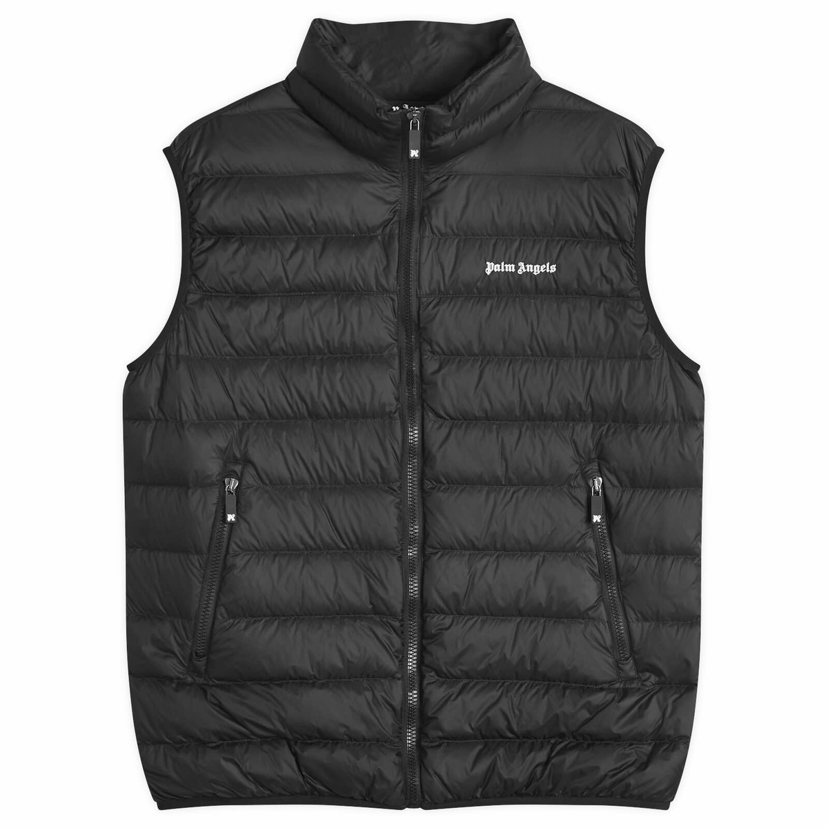 ダウンベスト Palm Angels SS24 Black nylon vest (PWEA118S24FAB001 1003) Palm Angels Vest Pink Mens Palm Angels