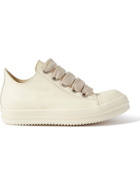 Rick Owens - Rubber-Trimmed Leather Sneakers - Neutrals