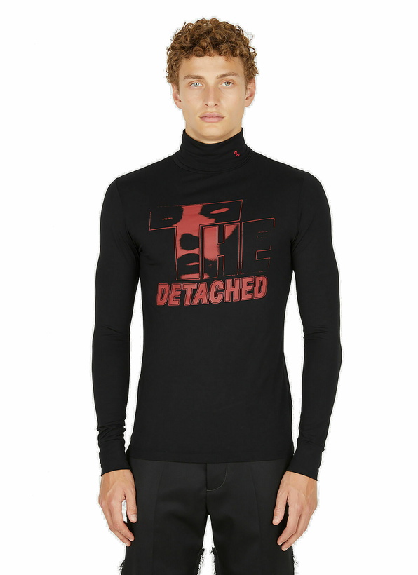 Photo: Graphic Print Long Sleeved Top in Black