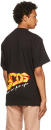 GCDS Black Printed Regular T-Shirt