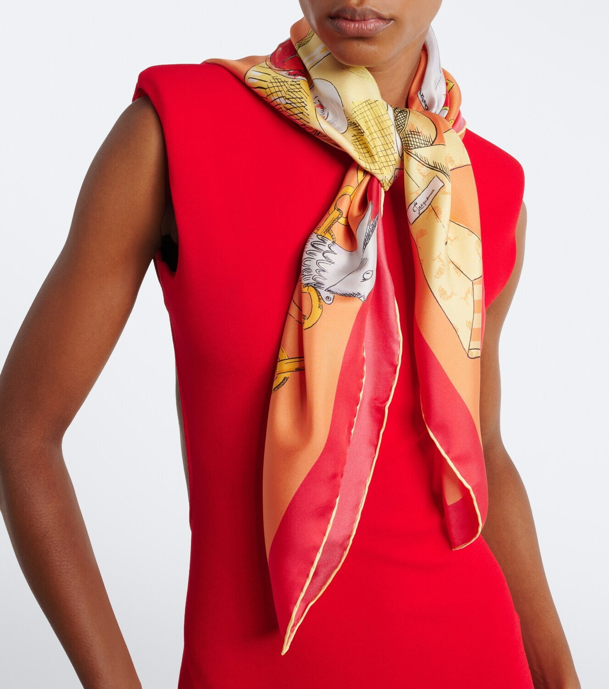 Jacquemus Cocktail silk scarf