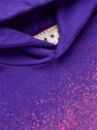 Marni - Logo-Print Cotton-Jersey Hoodie - Purple