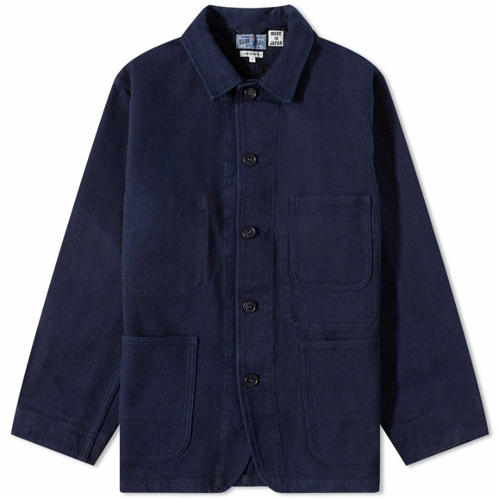 Photo: Blue Blue Japan Men's Sashiko Coverall Jacket in Indigo