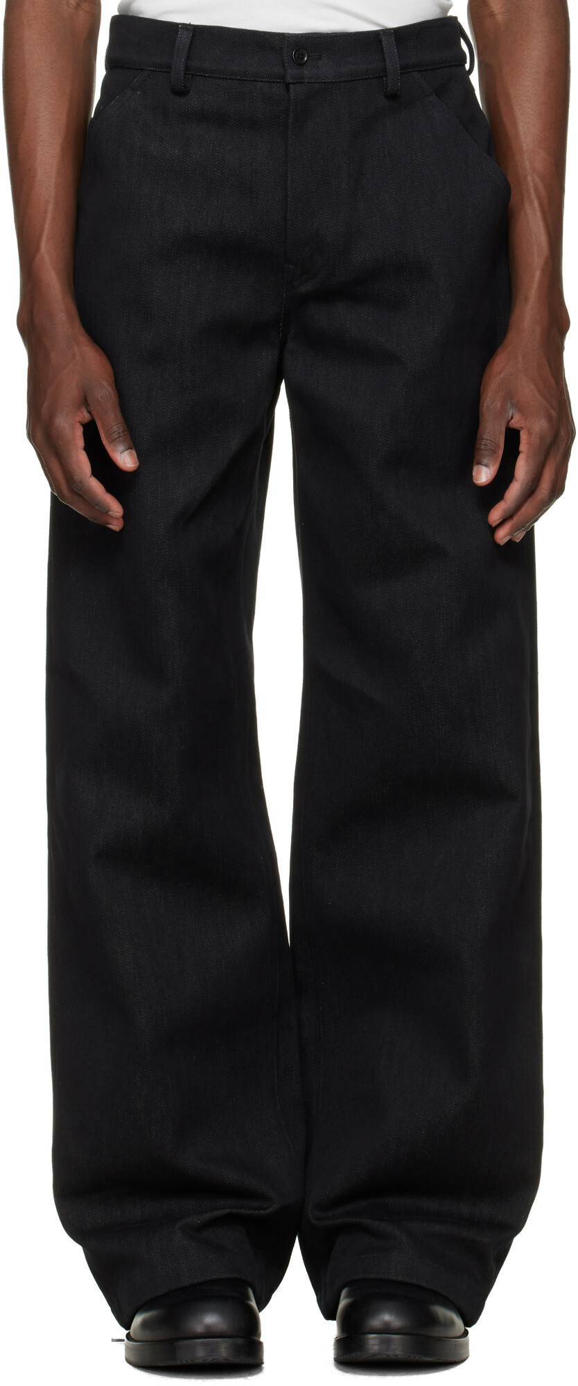 Rier Black Gabardine Trousers