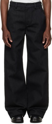Rier Black Gabardine Trousers