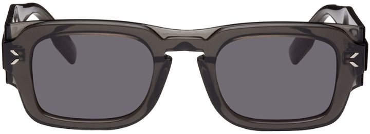 Photo: MCQ Grey Rectangular Sunglasses