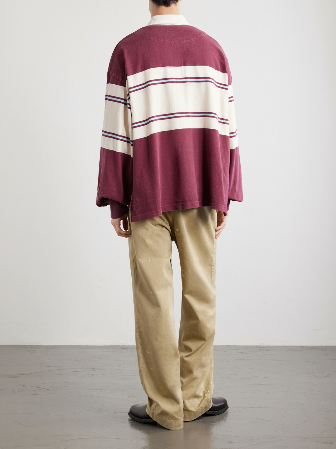 KAPITAL - BIG Striped Cotton-Jersey Polo Shirt - Red