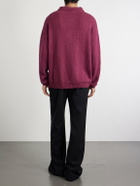 A Kind Of Guise - Marabou Organic Cotton-Bouclé Polo Sweater - Red