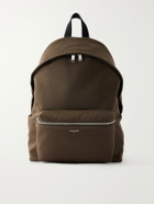 SAINT LAURENT - City Leather-Trimmed Twill Backpack