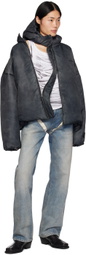 Y/Project Gray Double Collar Puffer Jacket