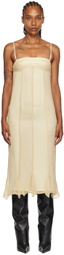 JUNEYEN Yellow Paneled Midi Dress