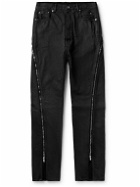 Rick Owens - Bolan Banana Straight-Leg Embellished Coated Jeans - Black