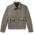 Lardini - Herringbone Wool Blouson Jacket - Gray