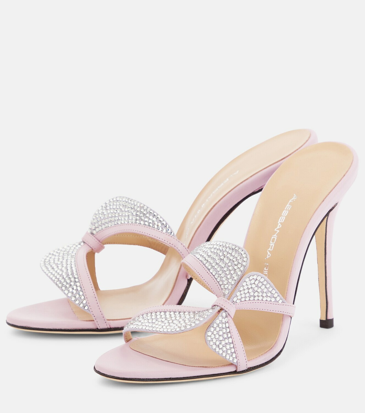 Alessandra Rich Butterfly crystal embellished sandals Alessandra Rich