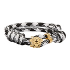 Versace Black and White Rope Bracelet