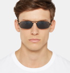 Balenciaga - Oval-Frame Metal Sunglasses - Gray
