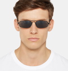 Balenciaga - Oval-Frame Metal Sunglasses - Gray