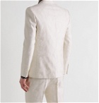 SAINT LAURENT - Slim-Fit Wool and Silk-Blend Jacquard Suit Jacket - White