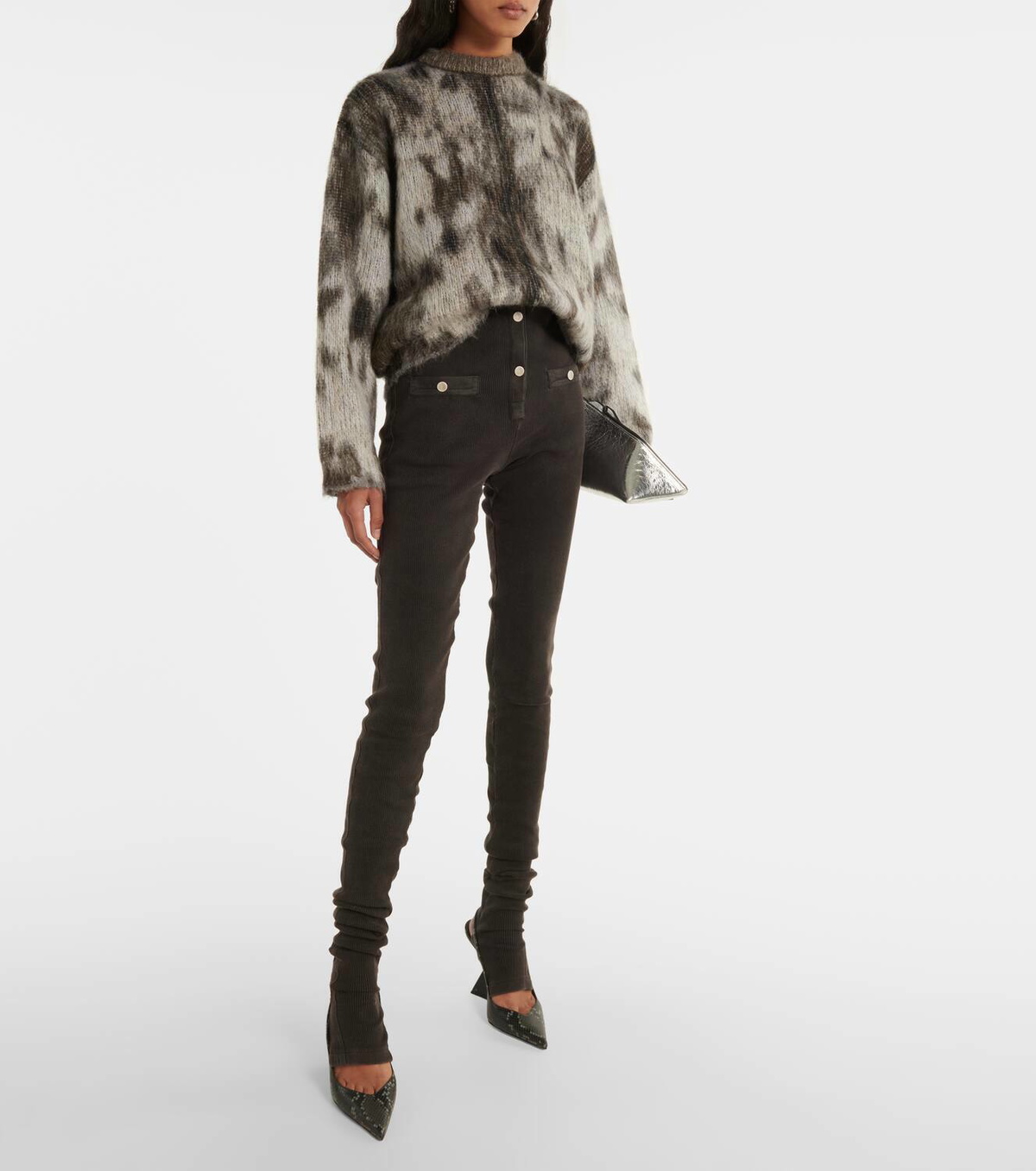 The Attico Cotton-blend leggings