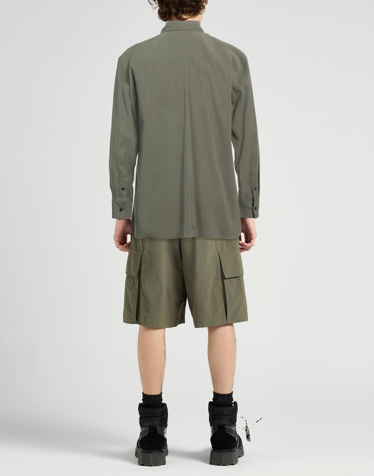 Msgm Mens Shirt Military in Green