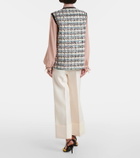 Valentino Mossi sequined cotton-blend tweed vest