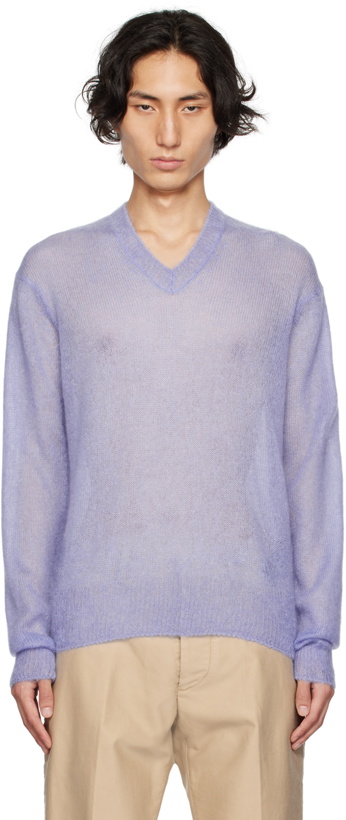 Photo: TOM FORD Purple Brushed Sweater
