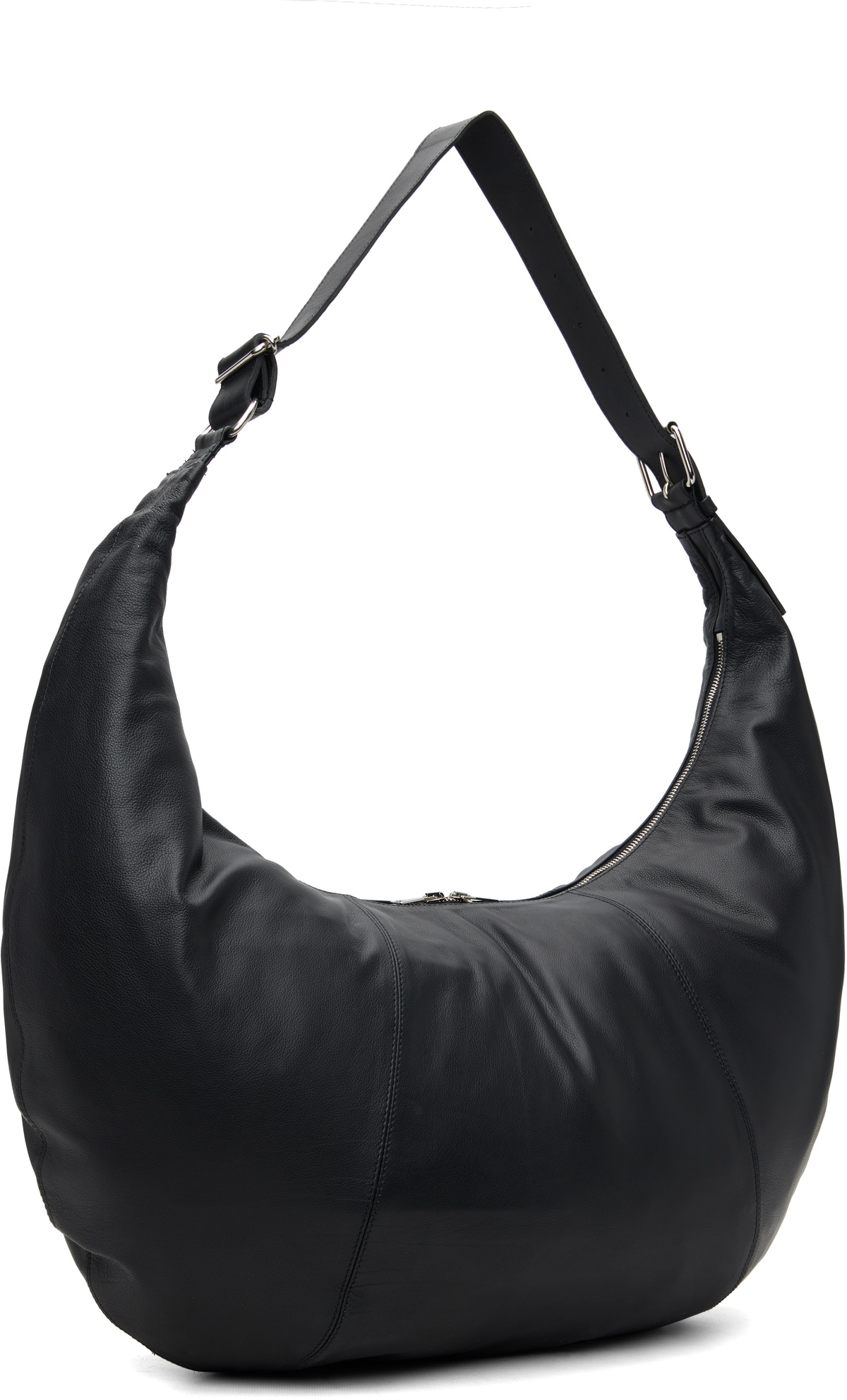 YOKE Black Calf Leather Circle Bag