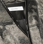 Sasquatchfabrix. - Holstein Faux Leather-Trimmed Textured Velour Jacket - Black