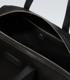 Brioni Leather-trimmed canvas duffel bag