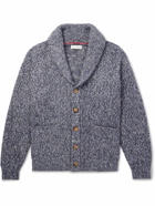 Brunello Cucinelli - Shawl-Collar Knitted Cardigan - Blue