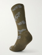 Portal - Ritual Three-Pack Stretch Merino Wool-Blend Socks - Green