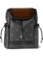 Berluti - Signature Shell-Trimmed Coated-Canvas and Leather Backpack